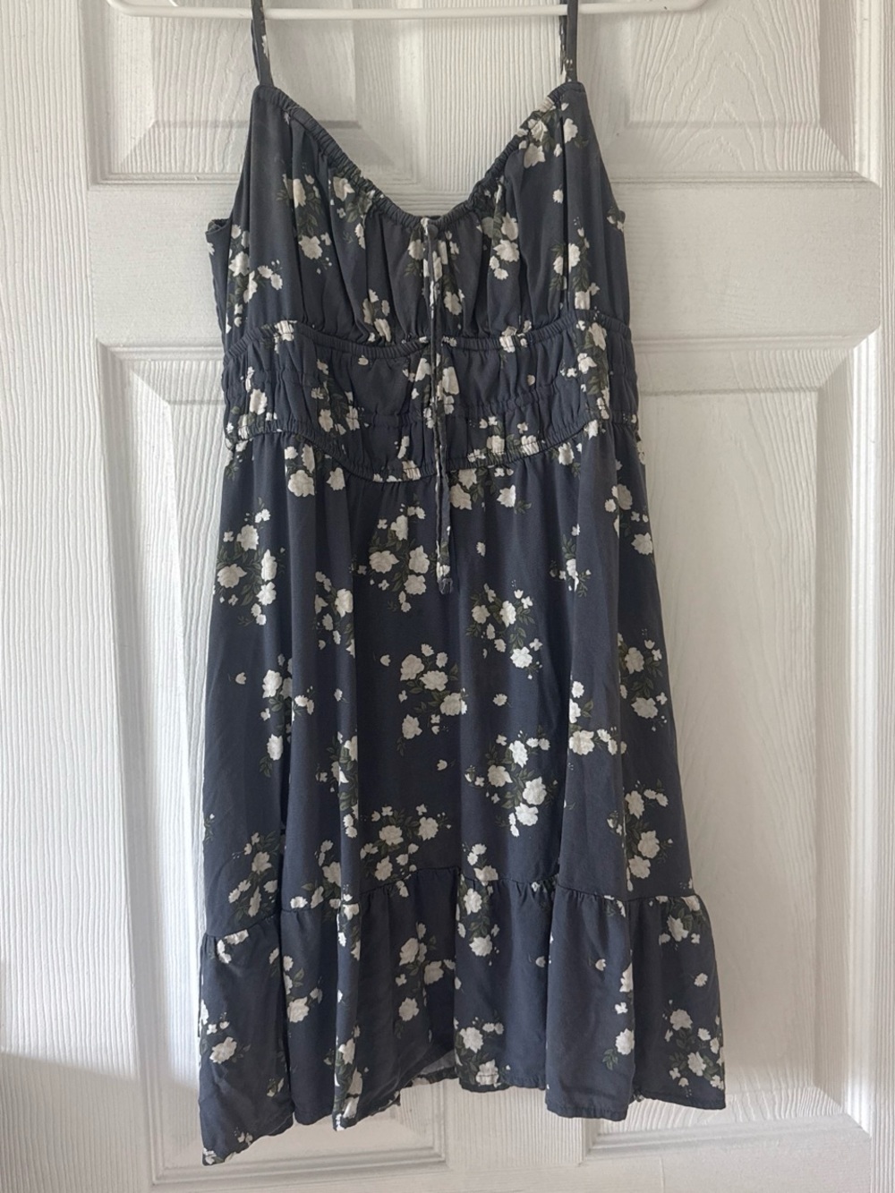 Navy Floral Spaghetti Strap Sundress